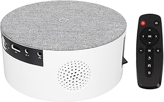 Smart Portable Projector, 6000:1 Contrast Ratio 100-240V Mini Projector Compact Low Noise Full HD Diffuse Reflection Technology for Outdoor (US Plug)