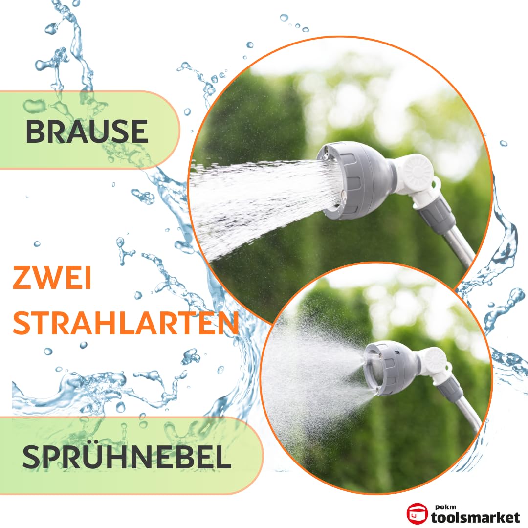 Gartendusche 2in1 Dusche & Sprühnebel höhenverstellbar 175-230 cm Dreibein