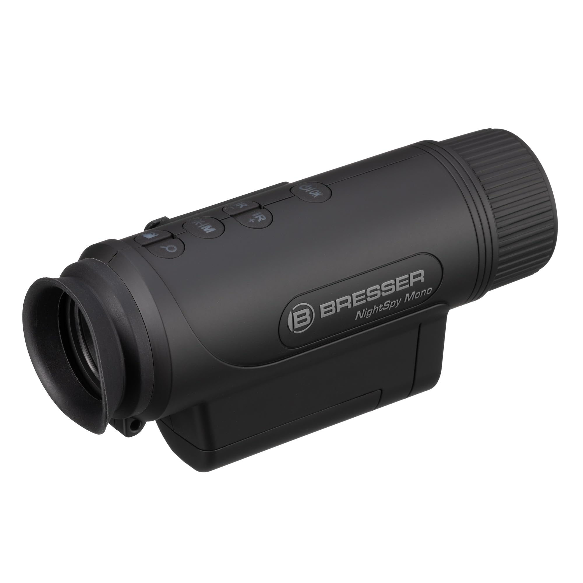 Bresser NightSpy Mono Nachtsichtgerät Digital mit IR-Beleuchtung & Kamera | 2X optische Vergrößerung, 100m Nachtsicht-Reichweite | inkl. Akku & Tasche