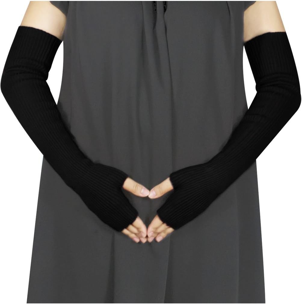 Dahlia Womens Cold Weather Arm Warmers - Elbow Length & Upper Arm Length