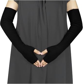 Dahlia Womens Cold Weather Arm Warmers - Elbow Length & Upper Arm Length