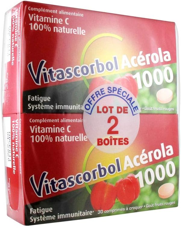 Vitascorbol Acerola 1000 2 x 30 Tablets to Crunch