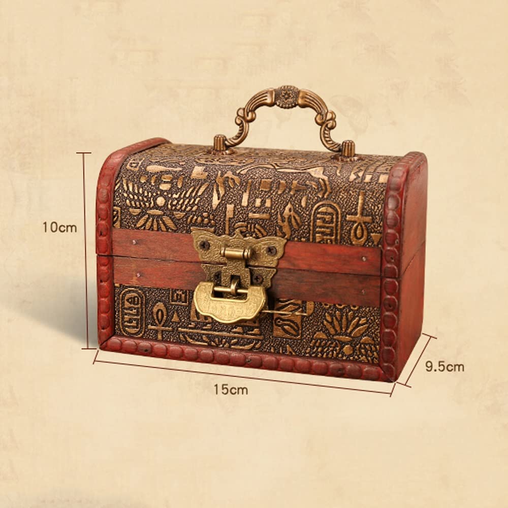Joyero Retro Con Cerradura, Caja Organizadora De Joyas De Resina Multifunción, Caja De Almacenamiento De Joyas Para Collares Y Pendientes