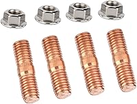 Vista 8 de Kit de pernos Turbo, Pernos de escape, M10x1.50 Rosca T3 T4 T6 Kit de pernos Pernos, Pernos Tuercas Brida Acero Aleación de Alta Dureza