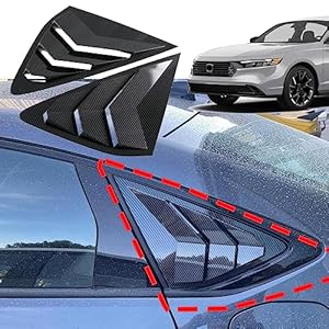APEXRA Car Rear Side Window Shutters, for Honda Accord 2023 2024 Accessories, Ventilation Shutter Cover for Automatic Outdoor