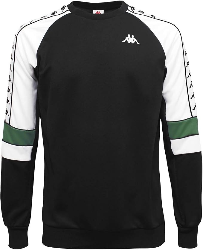 Kappa Felpa Uomo 222 Banda ARLTON 303WBN0960 Green-Black-White : Amazon.it:  Abbigliamento
