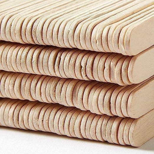 Image of [Pack of 100 Sticks, 4.5 inch] Wooden Ice Cream Sticks | Popsicle Sticks | Ice Cream Sticks for DIY Crafts, School Projects