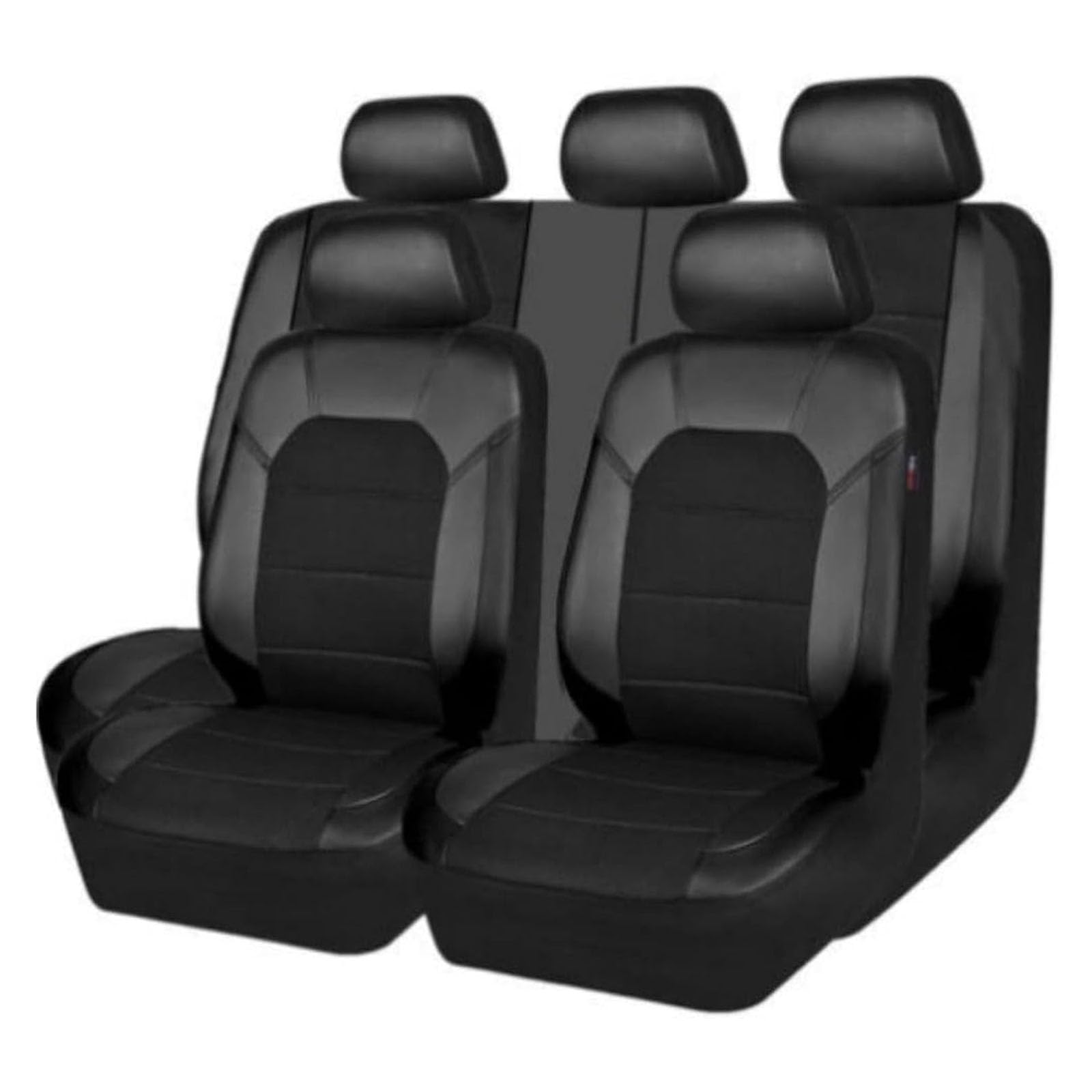 Makemoney C/Black 9 Ps Ar Seat Overs Full Set For Hyundai Tuson 2015-2024, Leather Breathable Seat Overs Full Set Seat Protetor Aessories,