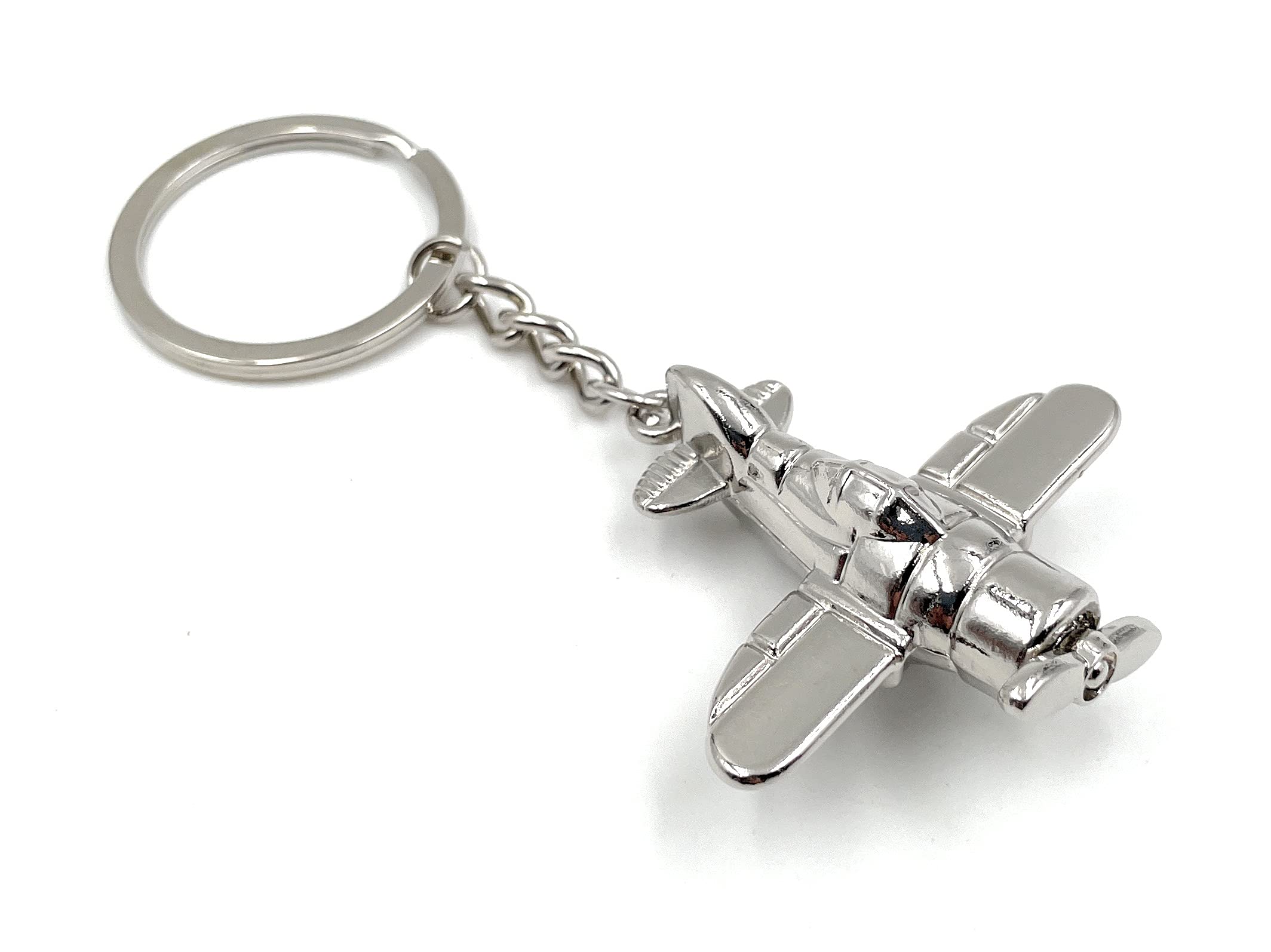 Onwomania Schlüsselanhänger Flugzeug – Metall Glücksbringer, Geschenk Für Männer, Frauen, Kinder