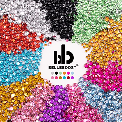 Two Packs of Flatback Rhinestones 4520 Pcs Crystal, Colorful Rhinestones for Nails, Multicolored+ AB+Transparent White Gems with Picker Tools for Bedazzling Nail Crafting Face Makeup2