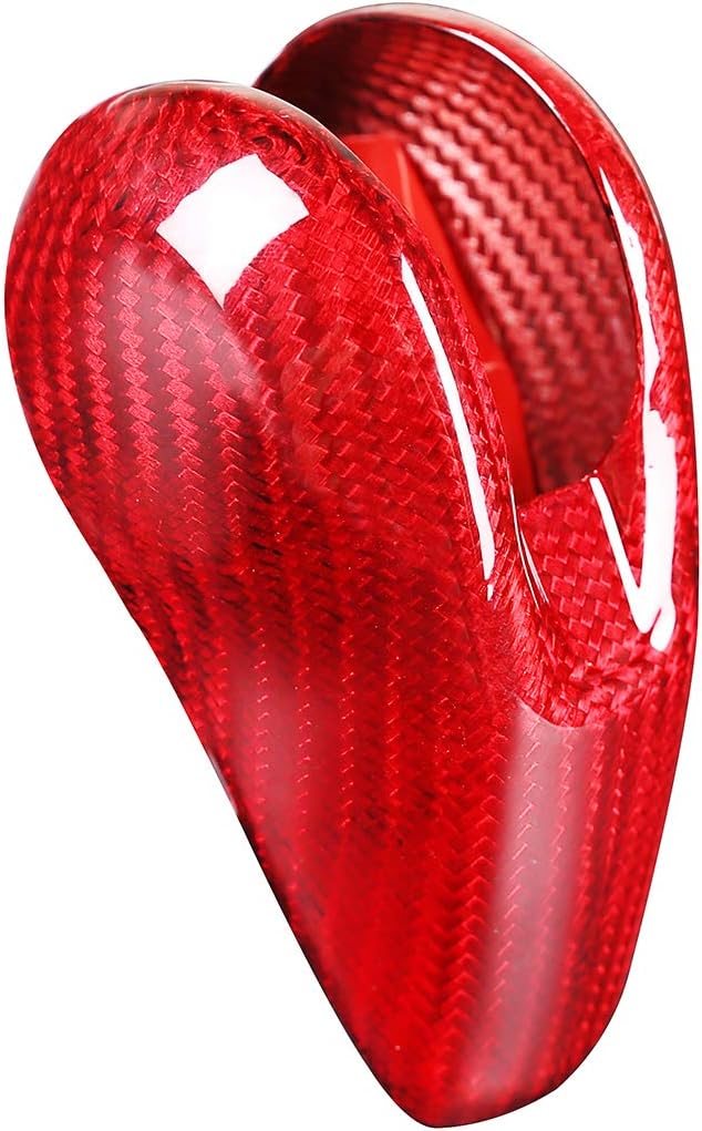 Red Real Carbon Fiber Interior Gear Shift Head Cover Trim Car Accessories for Porsche Macan Panamera Cayman 718 911 Boxster