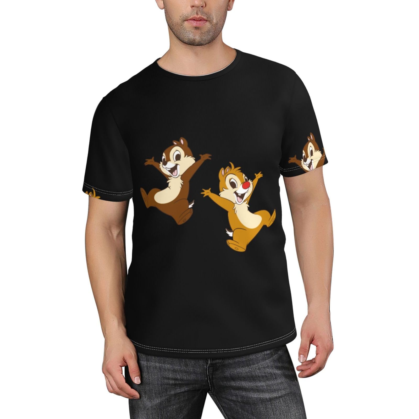 Amazon.co.jp: メンズTシャツ チップとデール ティーシャツ ロングT