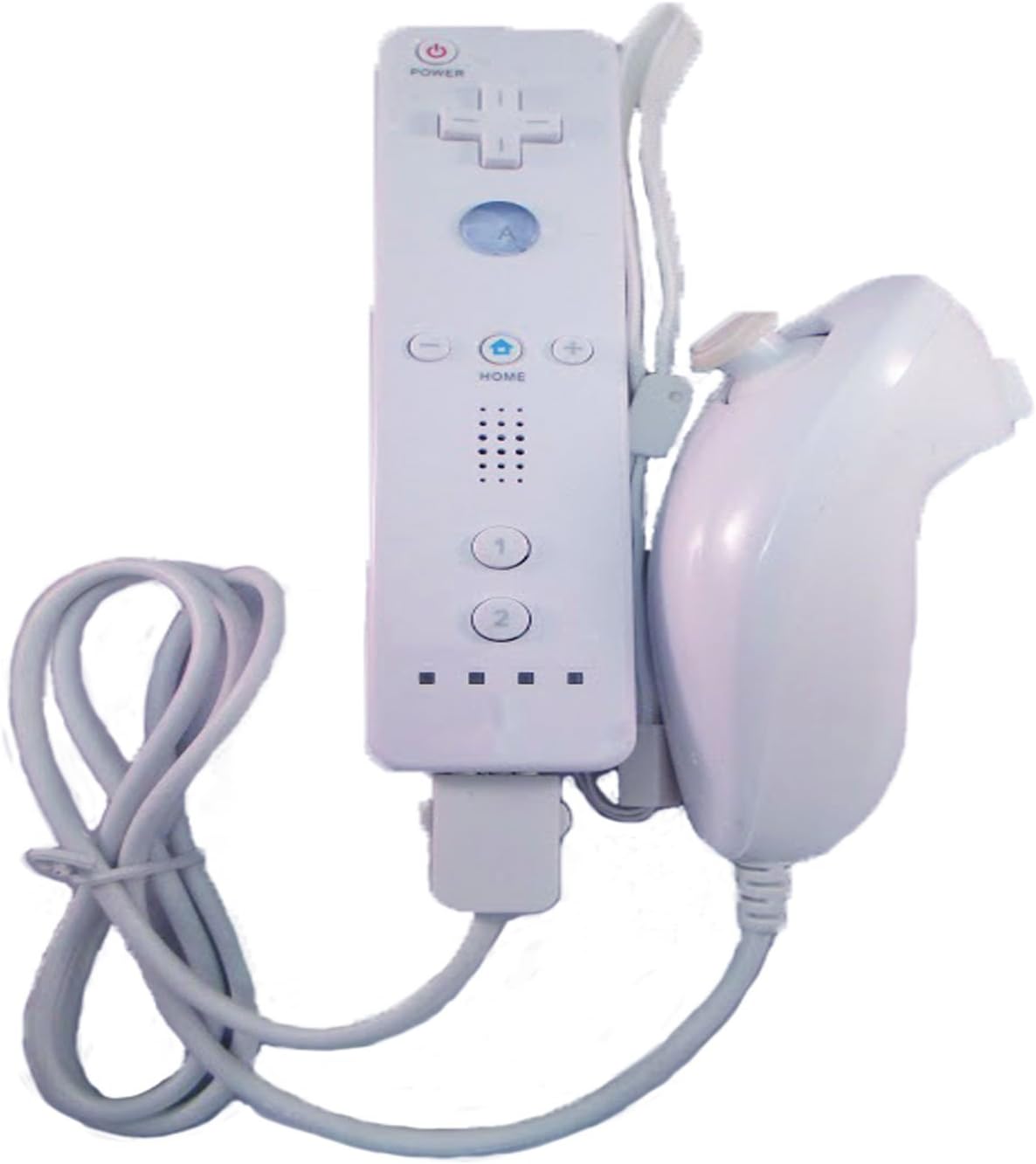 AZONEPROFESSIONAL¨ Remote and Nunchuck Controller for Nintendo Wii (White) (2 pack)