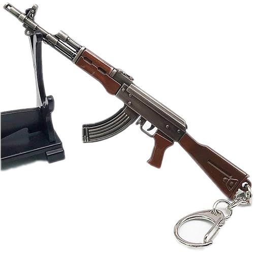 Giwotu Womens 12cm 7.62mm Weapon Rifle AKM Model Key Chains AK 47 Toys Gun Keychains llaveros chaveiro Key Ring Keyring