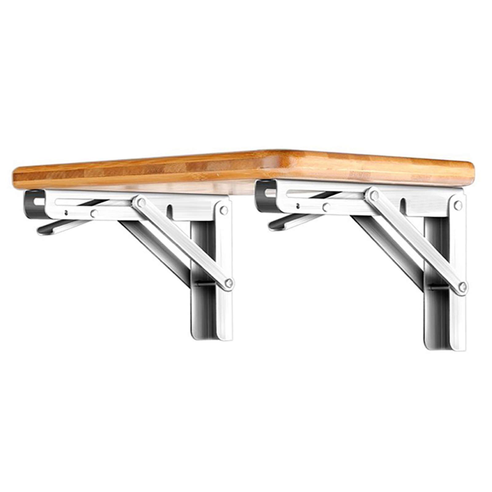 Table pliante murale LUNEZY en bois noble et acier inoxydable