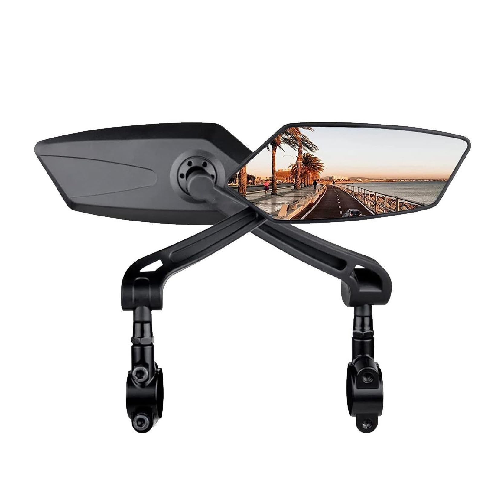 Bicycle Large Rearview Mirror, 360° Adjustable Safety Rear View Mirror for Bicycle Handlebar, Universal Fit Bicycles Accessories, Right And Left Side