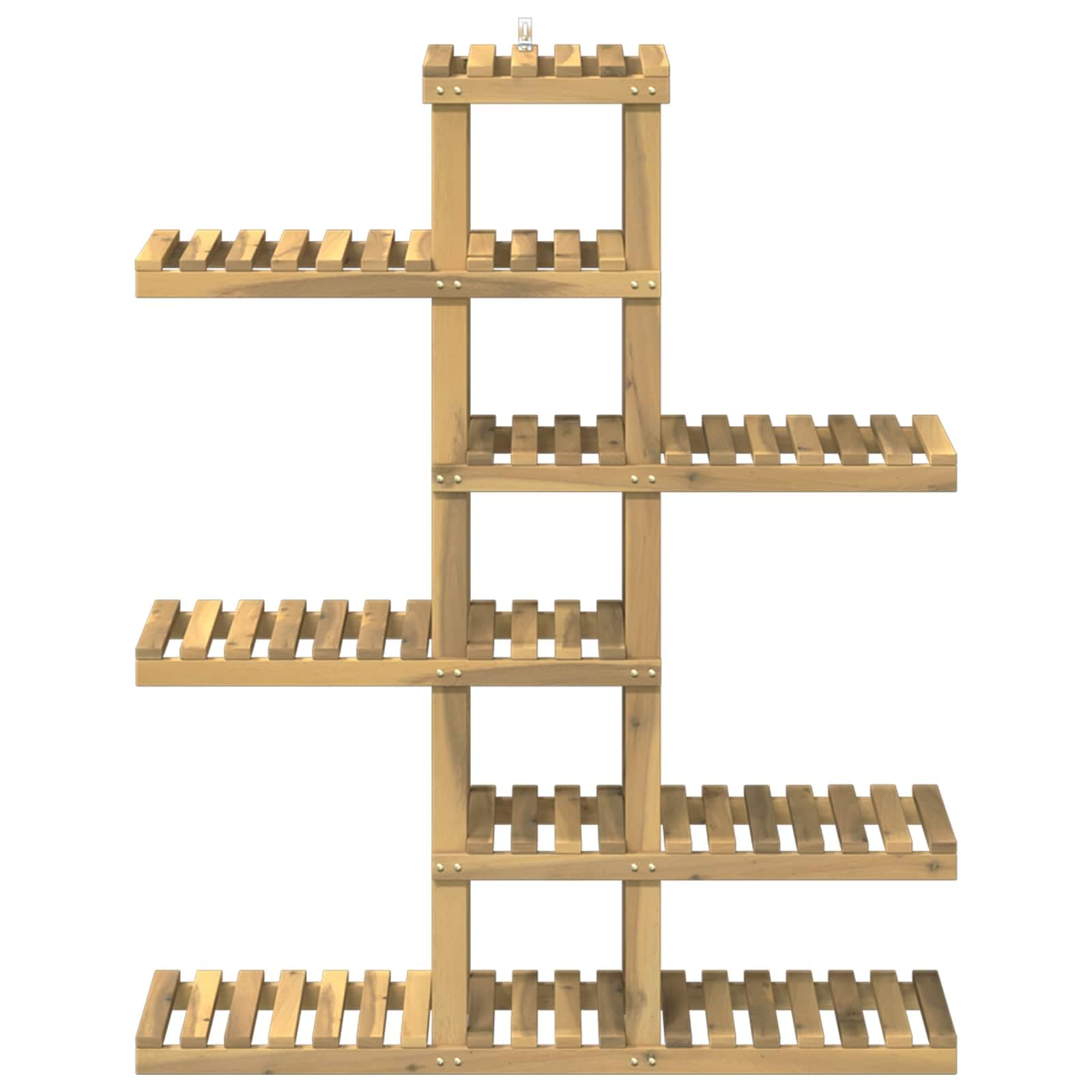 vidaXL Supporto per piante Bianco 93 x 25 x 114,5 cm, Supporto per piante in legno di acacia, decorazione moderna per giardino, espositore elevato per patio e balcone