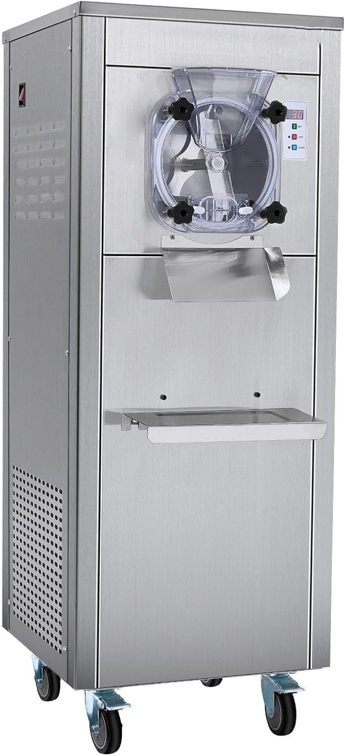 Commercial Ice Cream Machine 18 L H Yield 1780W Single Flavor Hard Serve Ice Cream Maker with Wheels