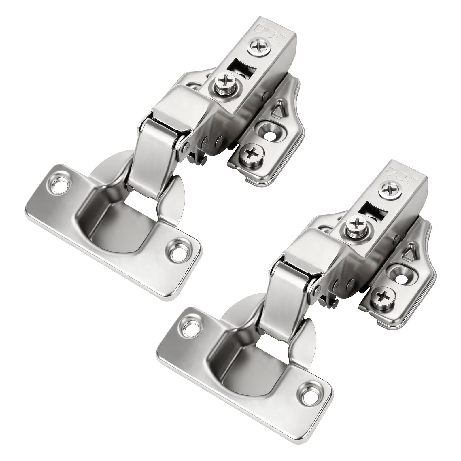 CVIUYO 2Pcs 105° Soft Close Cabinet Hinges 35mm, 3D Concealed Hydraulic