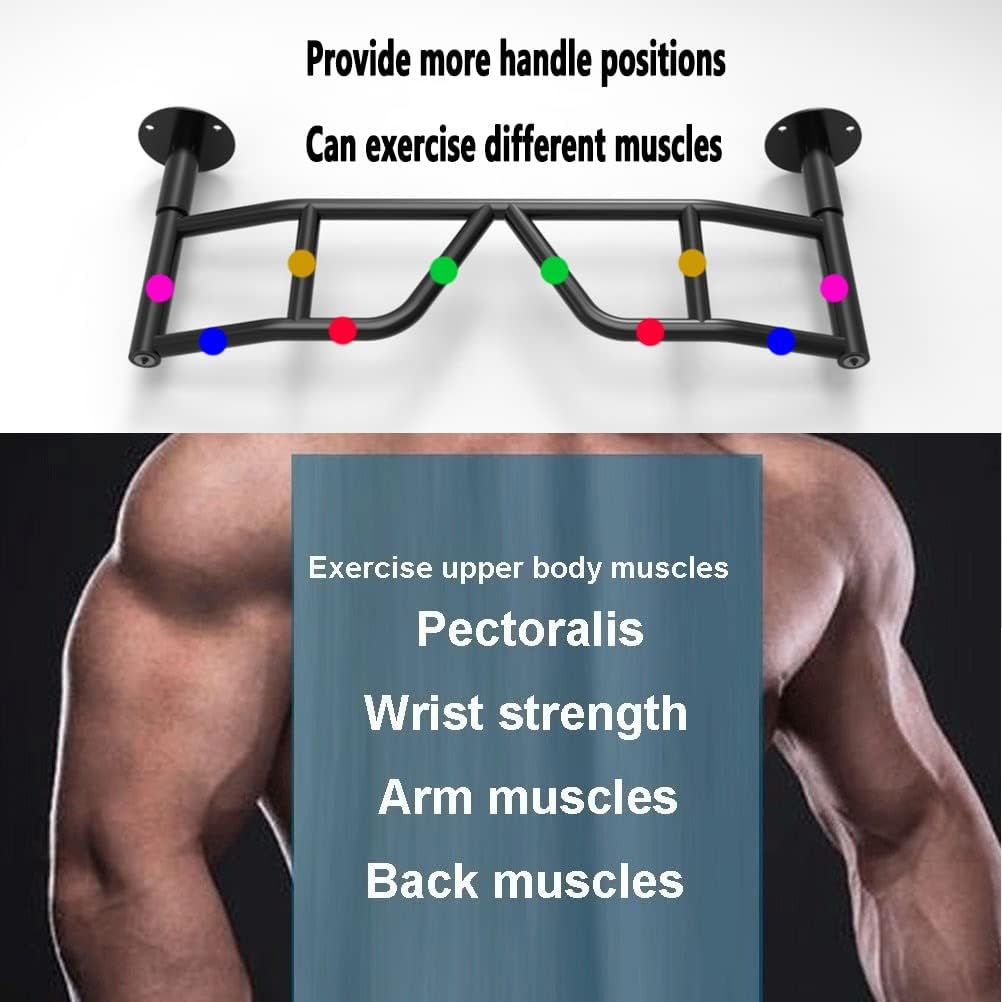 Wall Mounted Pull Up Bar, Garage Hallway Gym Professional Strength Training Heavy Fitness Horizontal Bar, Safe and Stable, 300 Kg