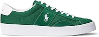 Polo Ralph Lauren Men's Sayer Sport Sneakers - Leather Textile Upper, Embroidered Pony Logo, Textured Rubber Outsole