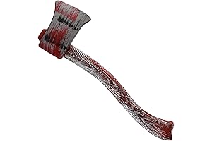 3-Piece Plastic Fake Long Axe and Zombie Bloody Weapon