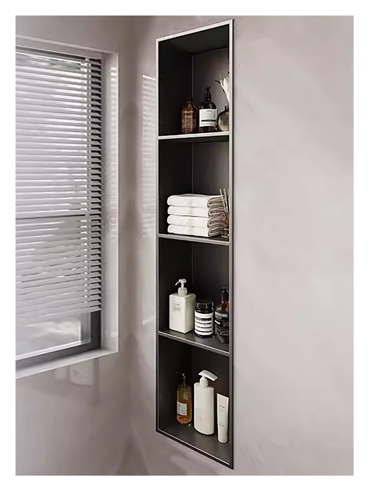 Niche de douche en acier inoxydable étanche, insert mural haut de gamme sans carrelage
