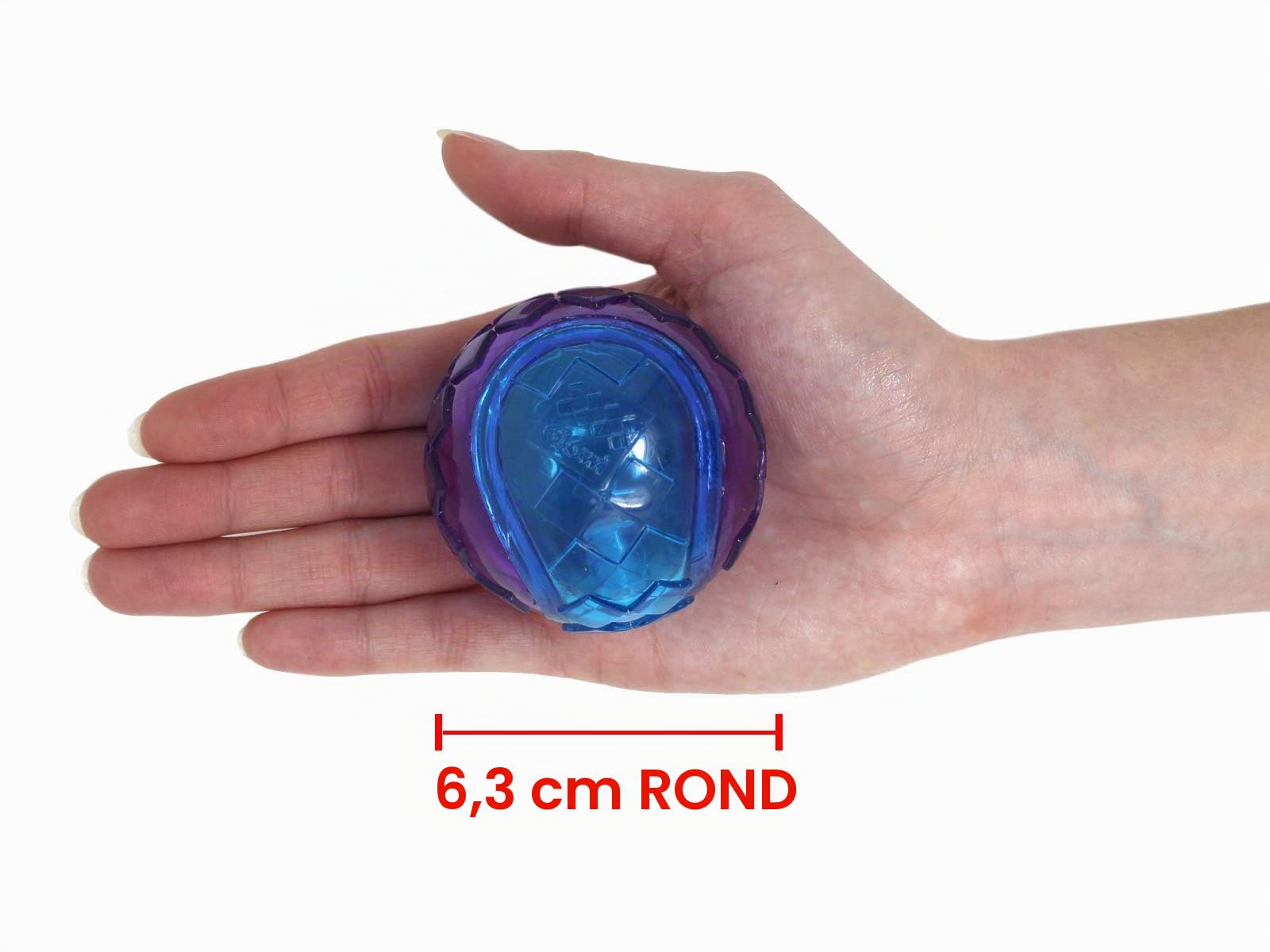 Gigwi Squeaker Ball Dog Toy Interactive Chew Throw Fetch Toy For Dogs Soft Durable Rubber Ball- Medium 2 Pack
