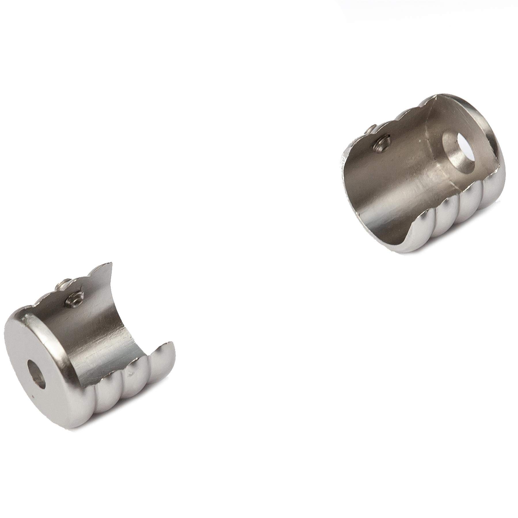 Ianpav Satin Chrome Metal Bracket 25 Recess (2Pcs)