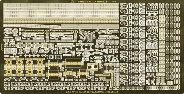 White Ensign Models 1/700-1/720 WW2 Iowa Class Photoetch Enhancement Parts