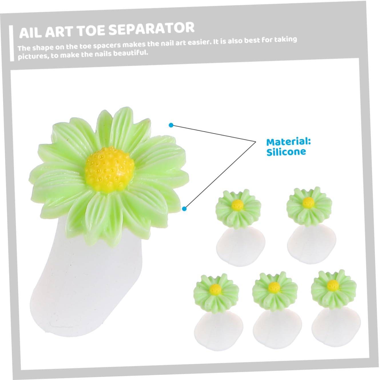 24pcs Silicone Toe Separator Manicure Tool Toe Spacers for Nail Polish Foot Spacers for Bunions Relief
