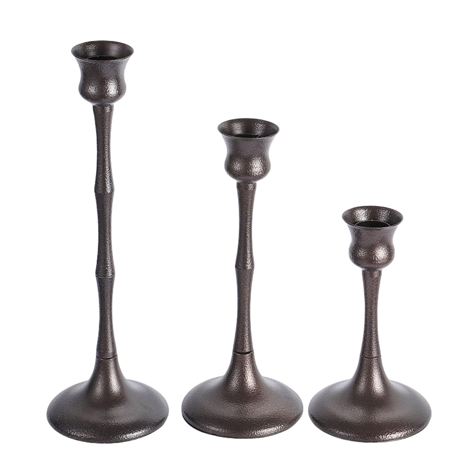 Elnwnnkc 3PCS Holder Elegant Metal Holders Candlesticks for Dinner and Birthday Celebration Candlestick Decorative Candlesticks
