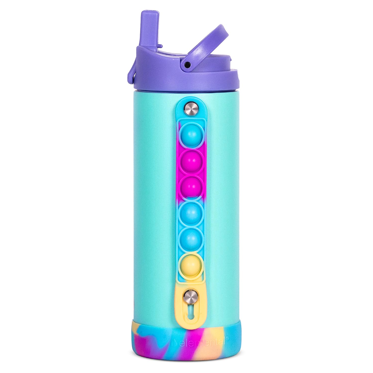Elemental Iconic 14oz Kids Insulated Water Bottle w/Straw &amp; Pop-It Handle