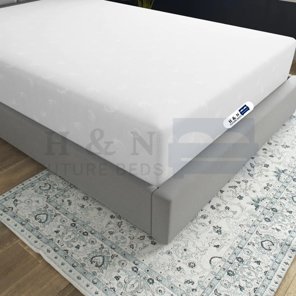 H & N FUTURE BEDS | LUXURY 12"/10"/8" FULL MEMORY ORTHOPAEDIC REFLEX FOAM MATTRESS 3FT 4FT 4FT6 DOUBLE 5FT KING 6FT (12" (3" Reflex & 9" Memory Foam), Double 4FT6)