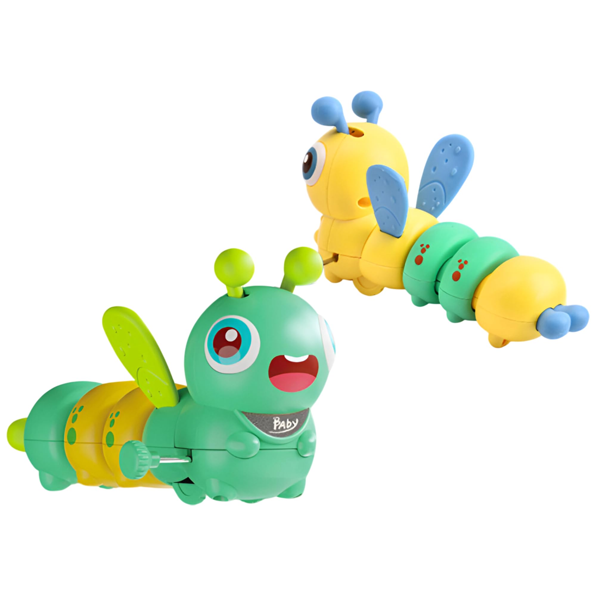 FunBlast Caterpillar Toy for Kids - Pack of 2 Cute Dancing Caterpillar Toys for Kid, Windup Toys with Moving Wheels for 18+ Months Kids and Toddlers (Random Color and Design)