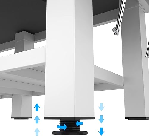 Miniatura 4 de pouseayar Mesa de masaje estacionaria ancha con marco de metal para mesa de tratamiento, mesa de terapia física, cama facial de spa, piel sintética,