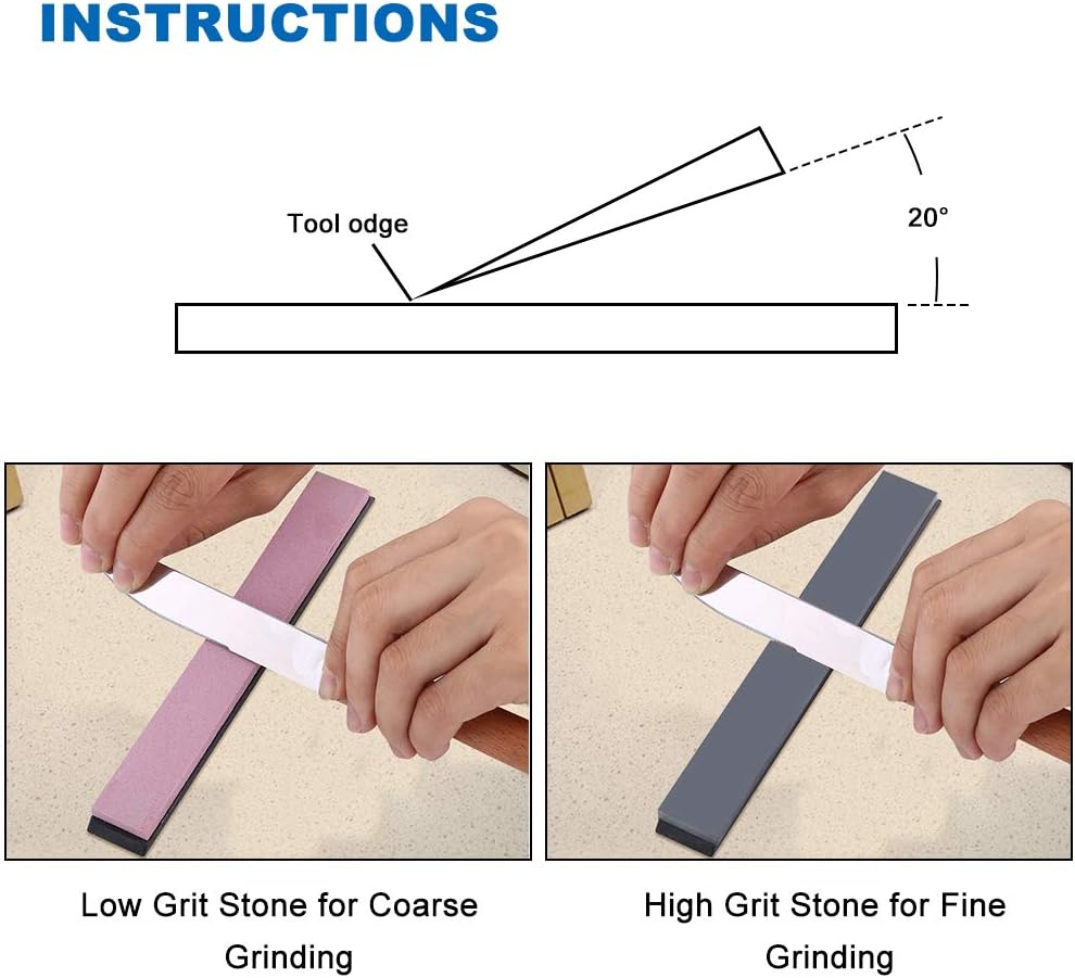 8Pcs Knife Sharpening Whetstone Set – 240 to 10000 Grit Oilstone Knife Sharpener Kit for Kitchen & Outdoor Tools, Professional Polishing Stones