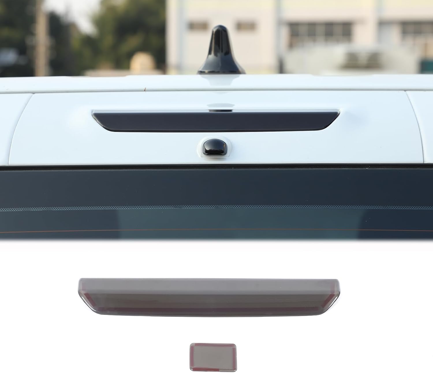 Third 3rd Brake Light Trim Cover Compatible with Toyota Land Cruiser 250 Prado J250 LC250 2024 2025 2026, Smoked High Mount 3rd Brake Light Rear Fog Light Trim Cover Kit