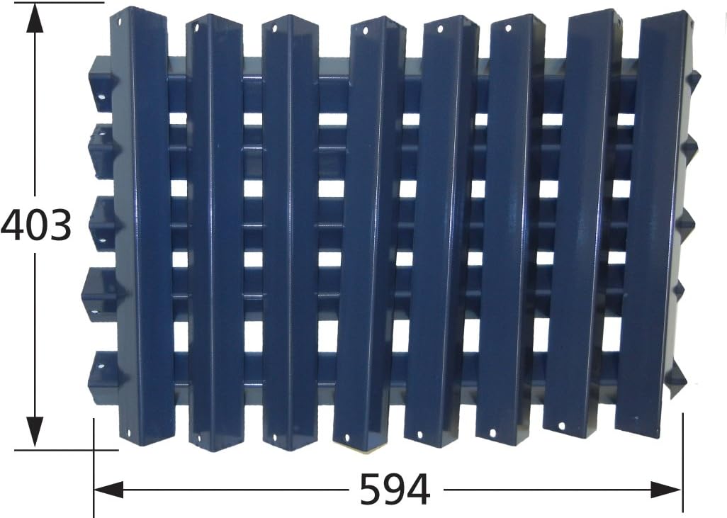 Music City Metals 99813 Porcelain Steel Heat Plate Replacement for Select Weber Gas Grill Models,1 pack of 13 plates
