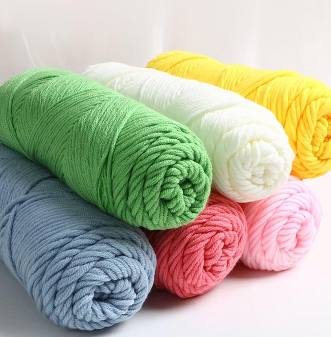 Miękka włóczka szydełkowa 100g Tufted Yarn Ball, 8-nitkowa włóczka szydełkowa do robienia na drutach swetrów i szalików, włóczka akrylowa do robienia dywanów Punch Needle, 3mm gruba nić do szycia haft