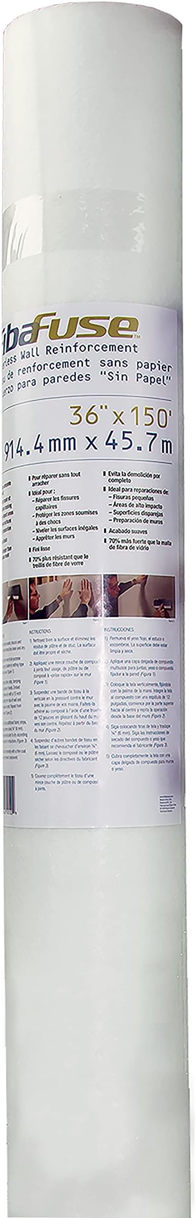 FDW8443-U 36 inch x 150 feet Paperless Wall Reinforcement, 36 ft, White