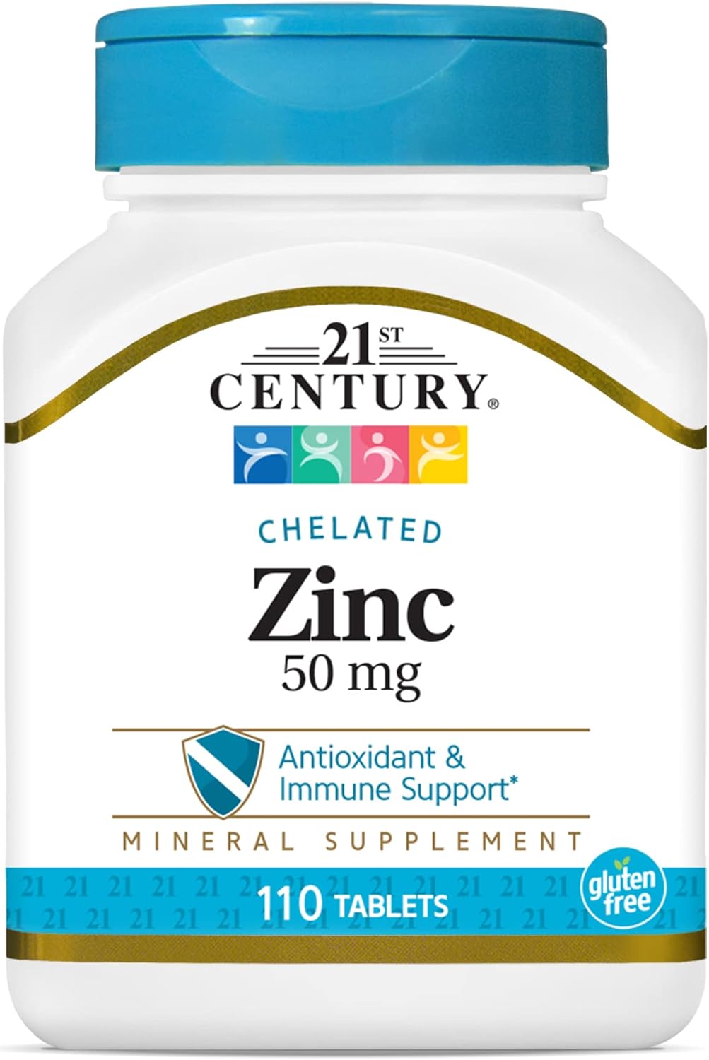 Product image of 21st Century Zinc 50 Mg (Chelated) Tablets, 110 Count (Pack of 1)