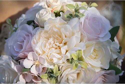 Miniatura 6 de IVAYNE Ramos de boda para novia en cascada, ramos de novia para boda, ceremonia de boda y aniversario