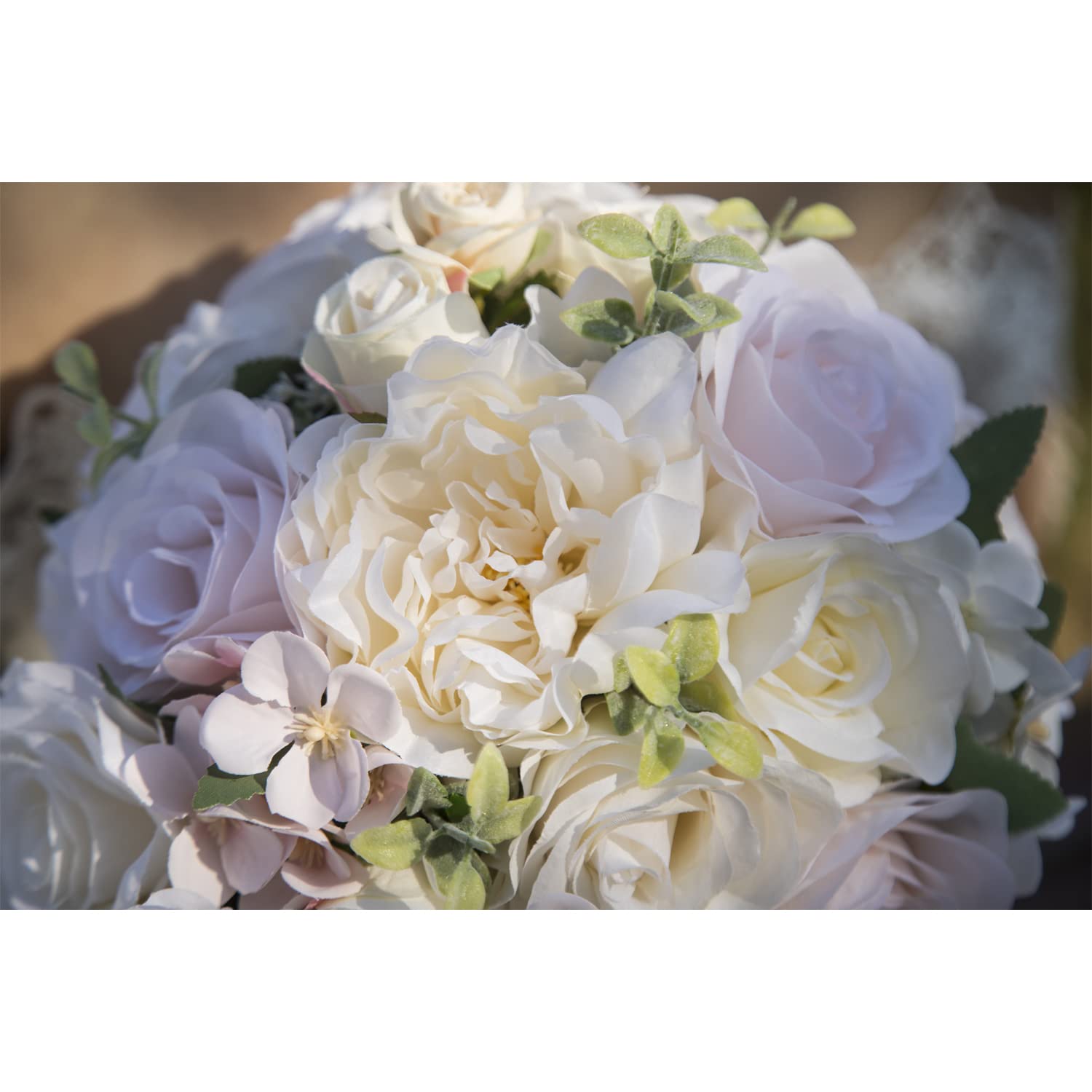 Ramos de Boda de Rosas para Novia, Ramo de Novia en Cascada, 6 x 9.6 x 19 Pulgadas, 1 Unidad, Artificial