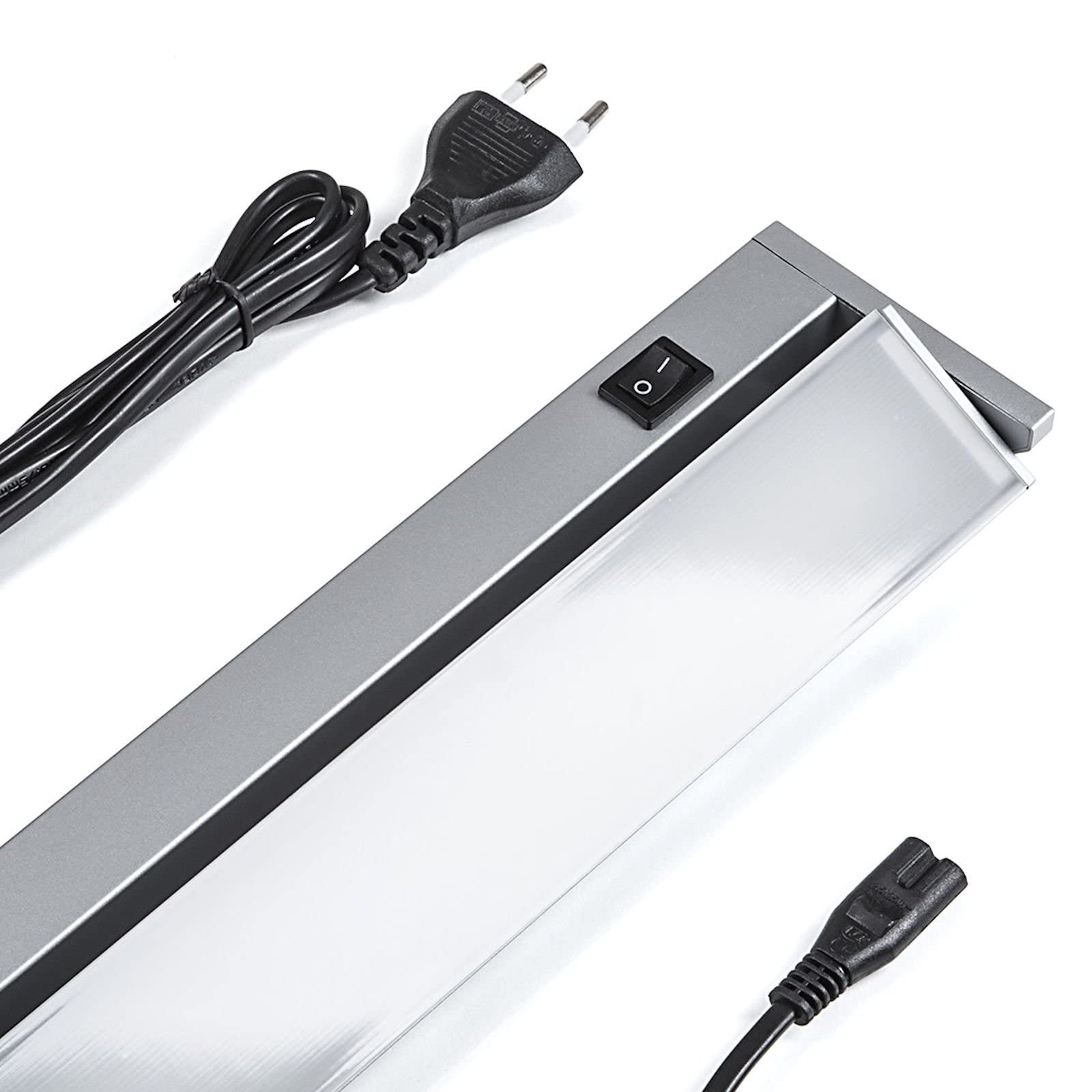 SOTECH 2er SET LED Unterbauleuchte Alessia - schwenkbare 15W 910 mm | Flächenleuchte mit diffuser Scheibe Schalter Netz- und Verbindungskabel zum erweitern
