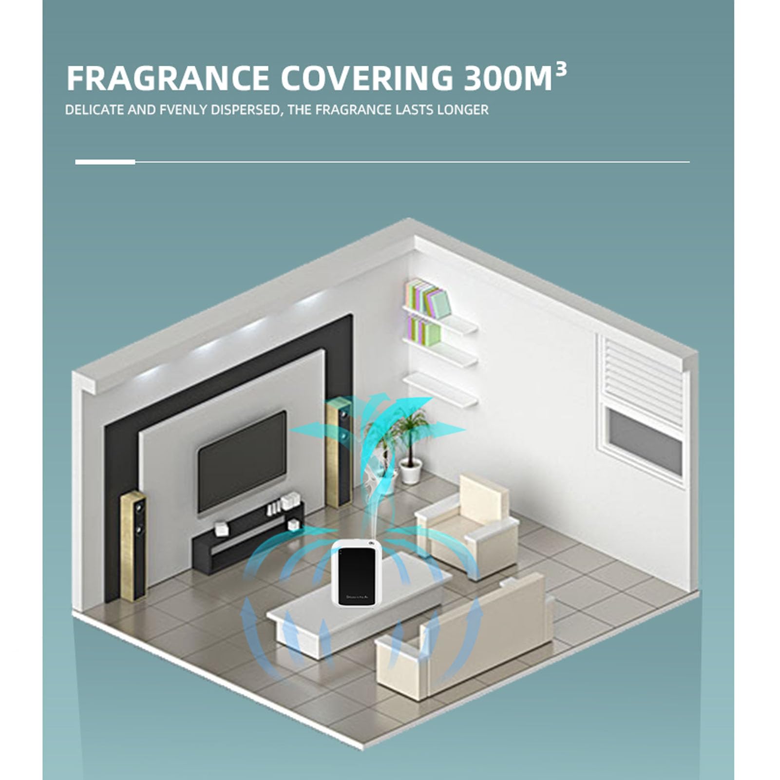 VBESTLIFE Smart Scent Air Machine para Hogar, Difusor de 150 Ml, Fragancia de Casa Completa y bajo Ruido, Difusor de Aire de de Bluetooth para Hogar, Oficina, SPA (en Blanco y Negro)