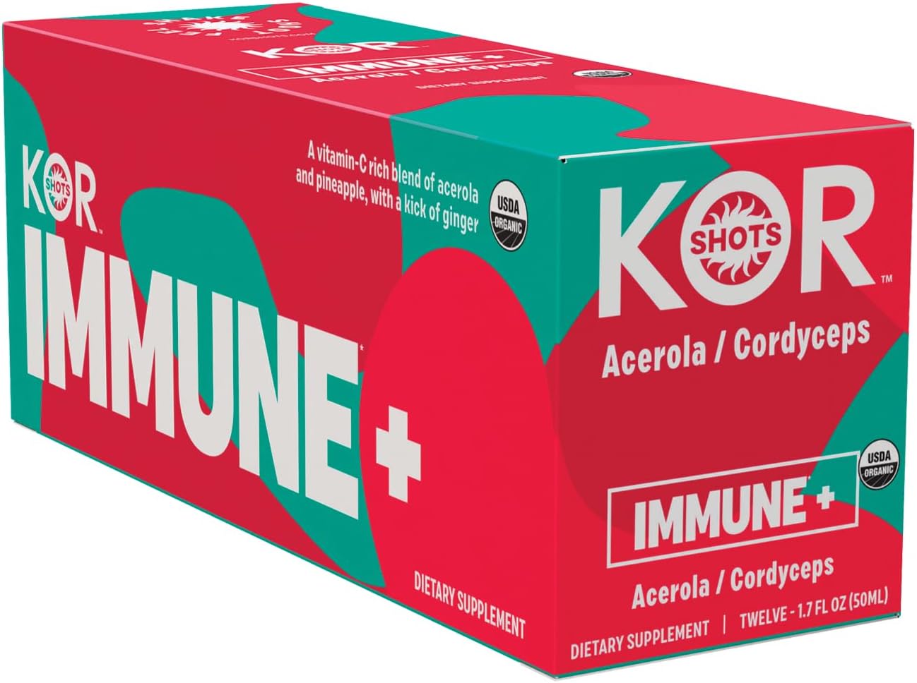 KOR Shots Organic Immune+ Shot 12Ct, 1.7 Fz