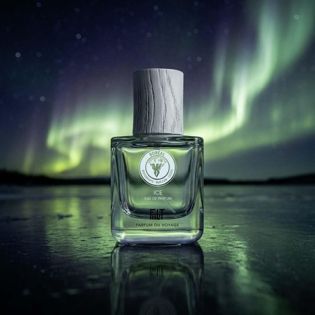 Eau de Parfum Naturelle ICE BORÉAL - FiiLiT Parfum du Voyage - Mixte - Rechargeable - Frais (50 mL)