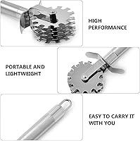 Vista 6 de DOITOOL Ablandador de carne de acero inoxidable, herramienta de ablandamiento de carne, rodillo suavizador de martillo para carne, pollo, cerdo