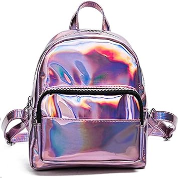 Pink holographic mini backpack Clearance